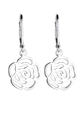 Elli Ohrringe 925 Sterling Silber Blume, Rose in Silber