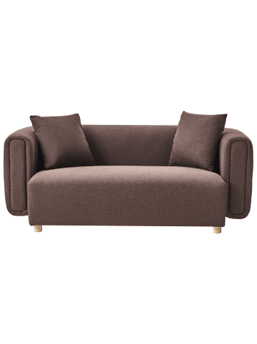 Beliani 2-Sitzer Sofa LILLEROD in Braun - (W) 176 x (H) 67 x (L) 86 cm