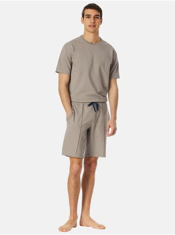 Schiesser Pyjamashorts Mix + Relax in clay