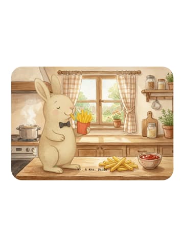 Mr. & Mrs. Panda Kühlschrankmagnet Hase Pommes Design ohne Spruch in Weiß