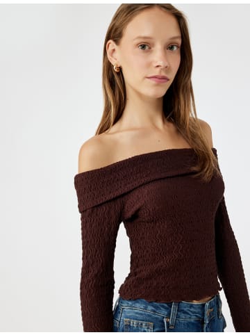 KOTON TSHIRT LS in Braun