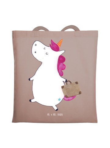 Mr. & Mrs. Panda Tragetasche Einhorn Koffer ohne Spruch in Braun Pastell