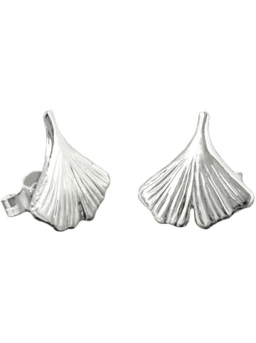 Gallay Ohrstecker Ohrring 12mm Ginkgoblatt glänzend Silber 925 in silber