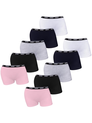 LOREZA 10er Set Pantys - Sport - Bunt