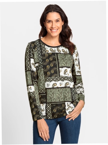 WITT WEIDEN Shirt in oliv-bedruckt