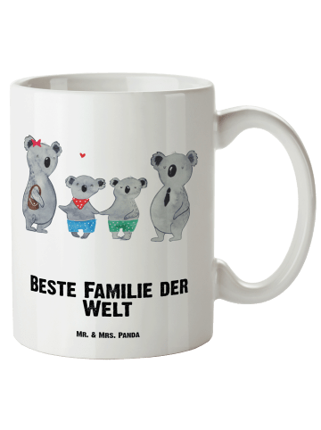 Mr. & Mrs. Panda Steinguttasse Koala Familie zwei mit Spruch in Weiß