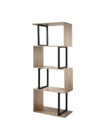 CALICOSY Bücherregal 12639 in Helles Holz - (W) 60 x (H) 147,5 x (L) 30 cm