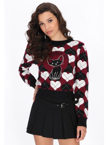 myMo ROCKS Sweater in black burgundy