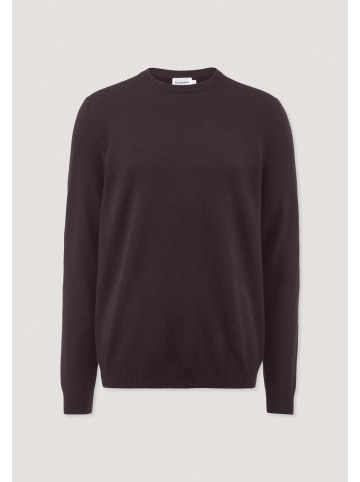 Hessnatur Strick Pullover in schwarzbeere
