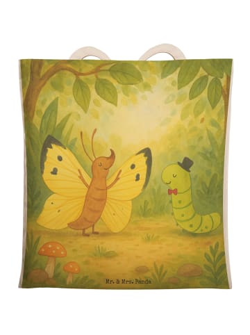 Mr. & Mrs. Panda Beuteltasche Raupe Schmetterling Design ohne Sp... in Weiß