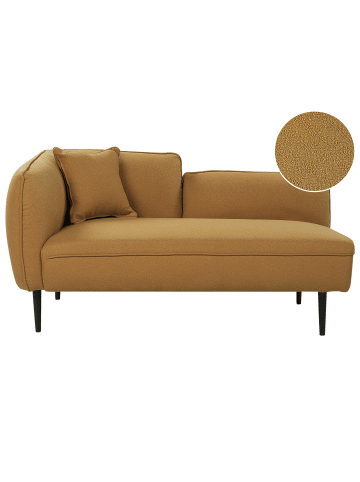 Beliani Chaiselongue CHEVANNES in Gelb/Schwarz - (W) 138 x (H) 74 x (L) 77 cm