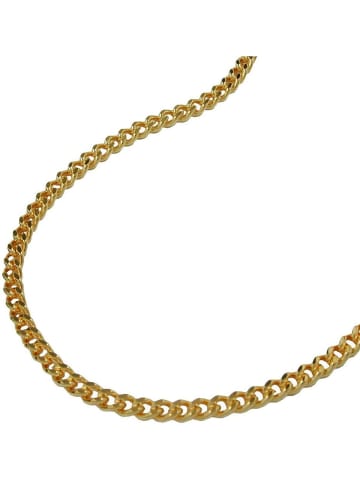 Gallay Kette 1,6mm Flachpanzer diamantiert vergoldet AMD 60cm in gold