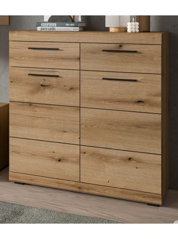 Inn.Furn Schuhschrank Evoke Eiche 90 cm, Kommode mit viel Stauraum