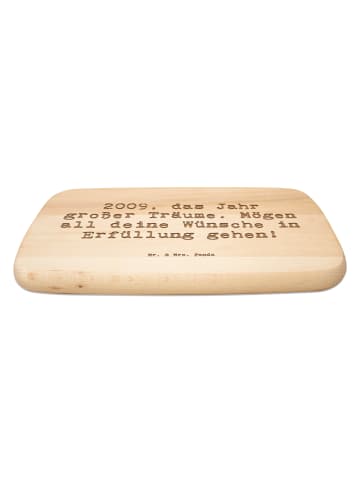 Mr. & Mrs. Panda Buche Schneidebrett Spruch 2009 Geburtstag mit ... in Transparent