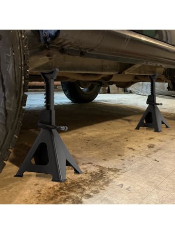 COSTWAY 2er Set Unterstellböcke 6T in Schwarz