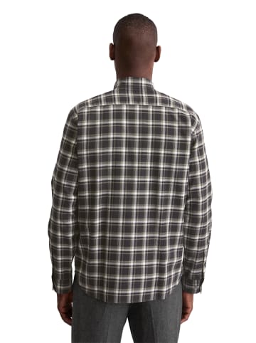 Marc O'Polo Hemd regular in multi/dark grey melange