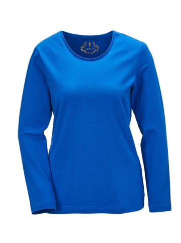 GOLDNER T-Shirt mit Rundhals in royalblau