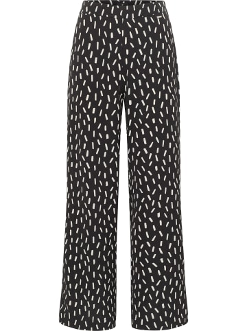 DreiMaster Klassik Damen Stoffhose in Schwarz Wollweiss