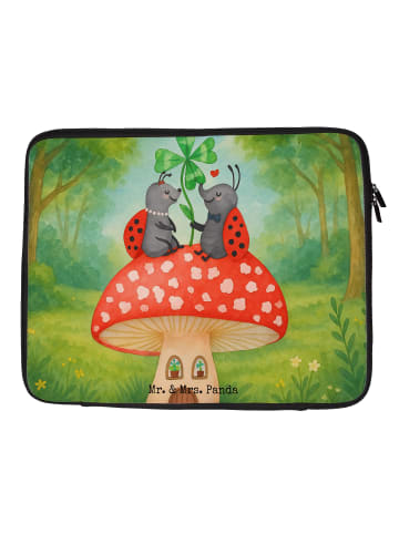 Mr. & Mrs. Panda Notebook Tasche Marienkäfer Fliegenpilz Design ... in Weiß
