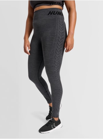 Hummel Hummel Leggings Hmlte Multisport Damen Atmungsaktiv Schnelltrocknend Nahtlosen in BLACK MELANGE