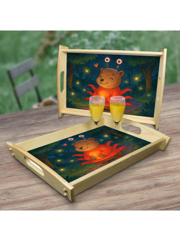 Mr. & Mrs. Panda betttablett Krebs Astrologie Design ohne Spruch in Weiß