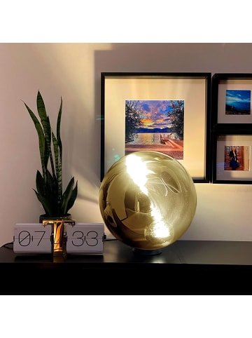 s.LUCE Glaskugel Tischleuchte Progress in Gold