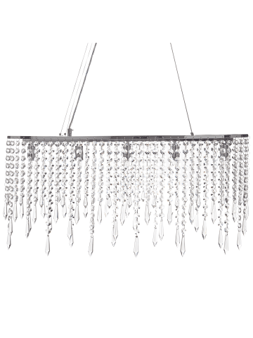 Beliani Pendelleuchten CALVELLE in Silber - (W) 65 x (H) 120 x (L) 20 cm