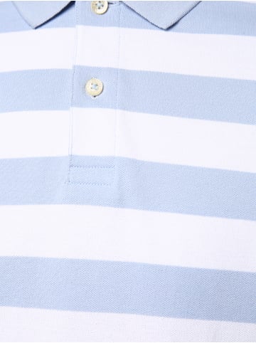 Nils Sundström Poloshirt in hellblau weiß