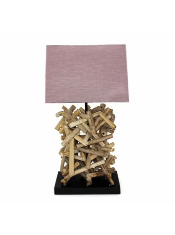 Licht-Erlebnisse Tischlampe (B)30 x (L)30 x (H)55 cm in Holz (Natur) GrauHolz (Natur) Grau
