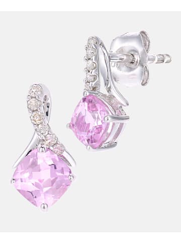 Diamant L'éternel Ohrringe aus 375 Weißgold mit 0.88 Karat Diamant mit Saphir