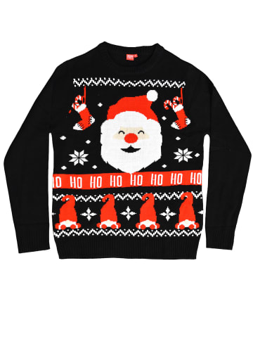 United Labels Winterpullover Weihnachtsmann Santa Strick Pullover Ugly Sweater in schwarz