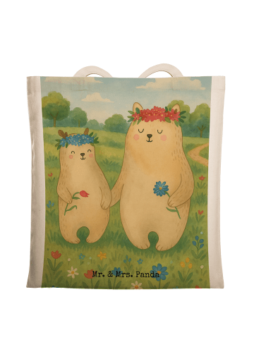 Mr. & Mrs. Panda Schultasche Bären mit Blumenkranz Design ohne S... in Weiß