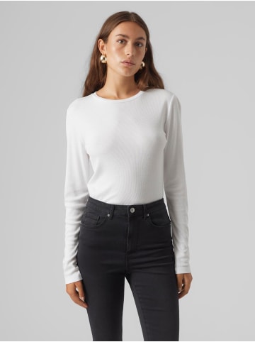 Vero Moda Dünner Pullover Langarm Shirt VMROMA in Weiß-2