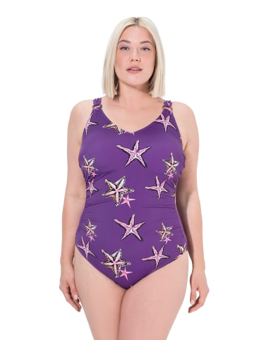 Ulla Popken Badeanzug in violett