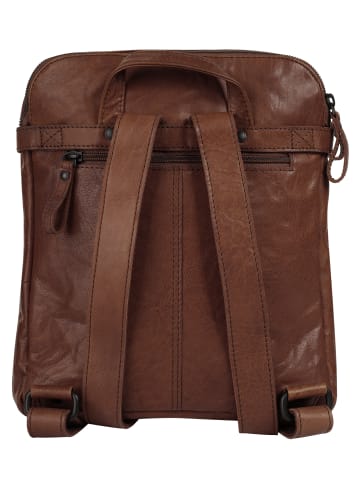 SPIKES & SPARROW Rucksack echt Leder in cognac