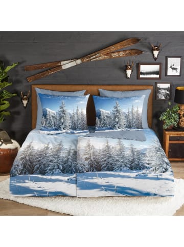 Traumschlaf Bettwäsche Winterlandschaft in blue