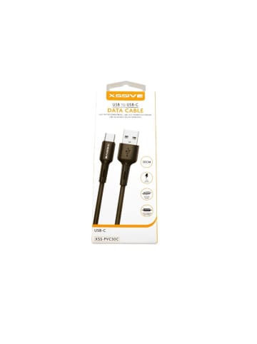 COFI 1453 Lade- und Datenkabel USB zu USB-C 30cm 2.4A Output in Schwarz