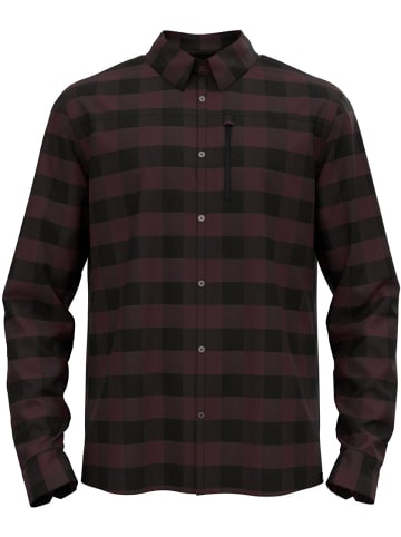 Odlo T-Shirt "Shirt Long-Sleeve Halden Check" in Schwarz