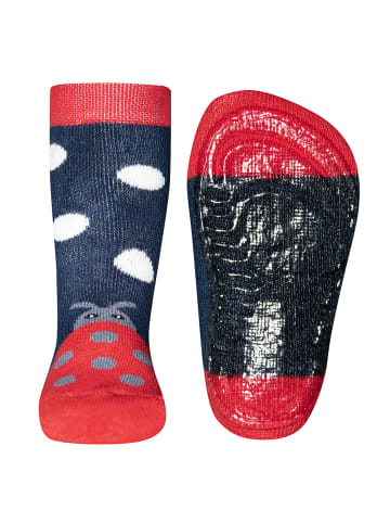 ewers 2er-Set Stoppersocken ABS Käfer in rot-navy