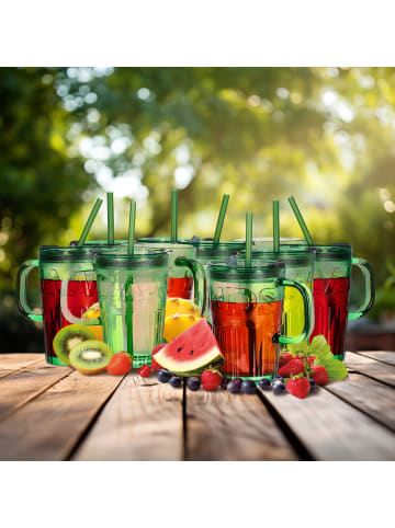 10 x Trinkgläser in Grün - 450 ml