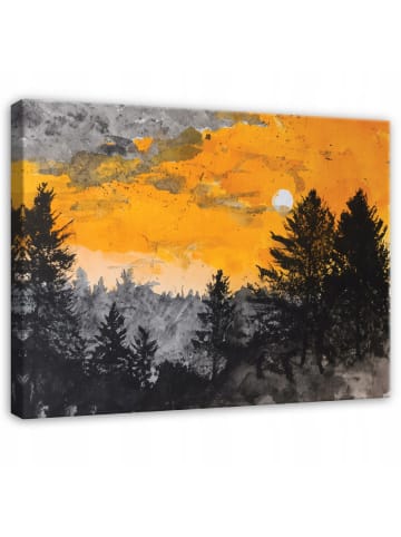 WALLARENA Leinwandbild Wald in Orange