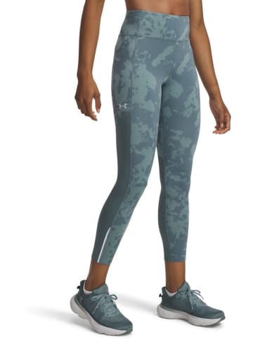 Under Armour Leggings "Launch Ankle Print Tights" in Blau