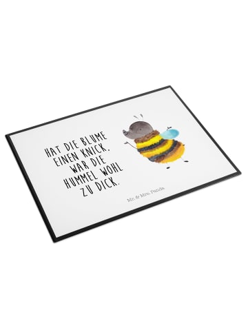 Mr. & Mrs. Panda Bastelmatte Hummel flauschig mit Spruch in Weiß