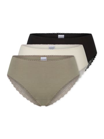 Schiesser Brasilslip Modern in creme, grün, schwarz