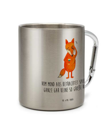 Mr. & Mrs. Panda Kaffeetasse Fuchs Lord mit Spruch in Silber