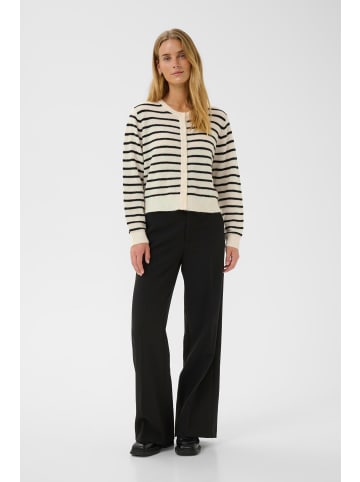 PART TWO Strickjacke LinikaPW Gerade Passform in Eggnog/Navy Stripe