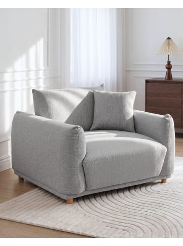 Beliani 2-tlg Sessel JUBEK in Grau/Braun