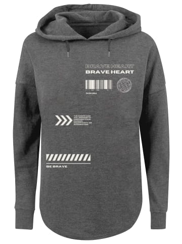 F4NT4STIC Oversized Hoodie Brave Heart OVERSIZE HOODIE in charcoal