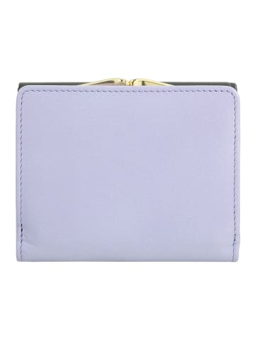 DuDu Corsica Geldbörse RFID Schutz Leder 11 cm in black-lavander