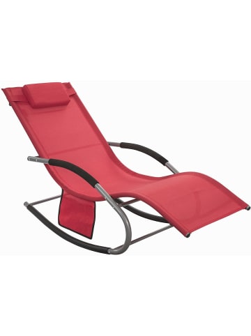 SoBuy Swingliege in Rot - (B)150 x (H)63 x (T)87cm